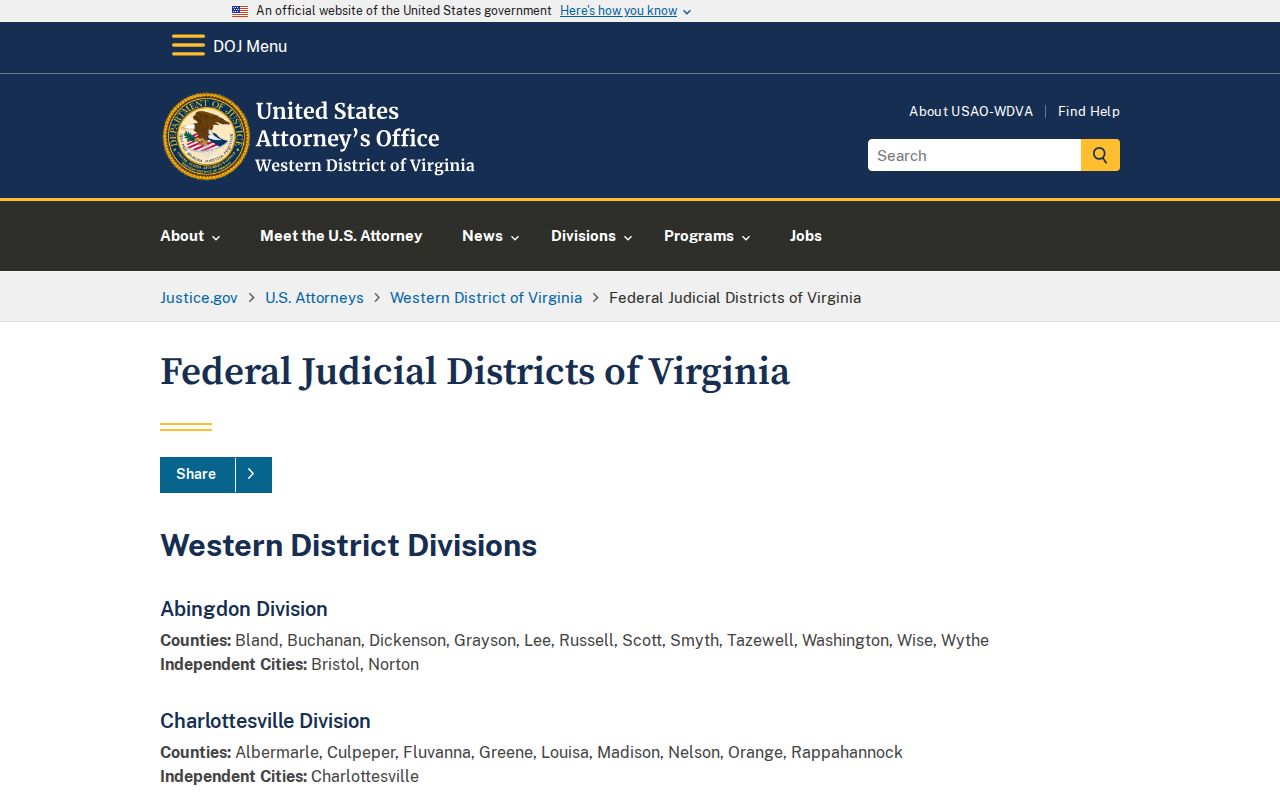 Ridgeway warrant records: federal court route for cases outside town and Virginia state courts